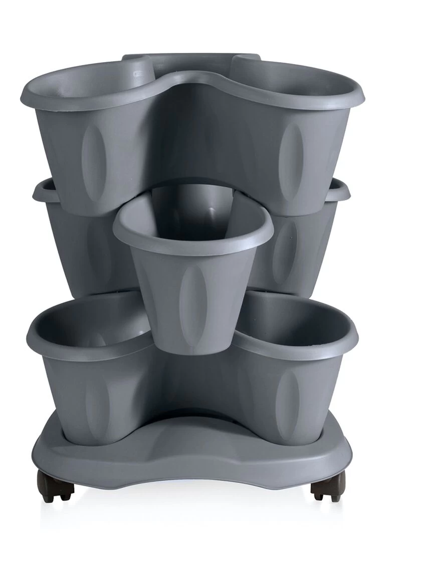Trifoglio 3-Tier Planter On Wheels - Image 2