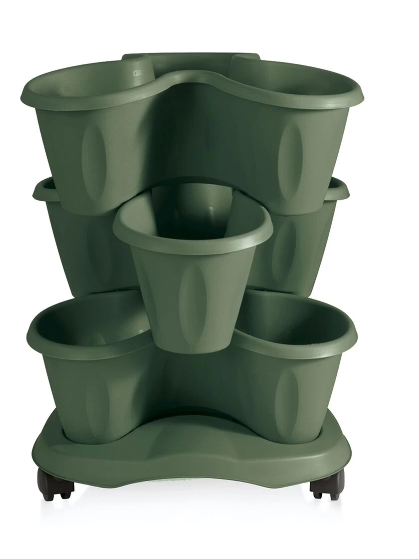 Trifoglio 3-Tier Planter On Wheels - Image 4