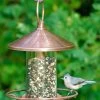 Classic Perch Bird Feeder With Copper Finish