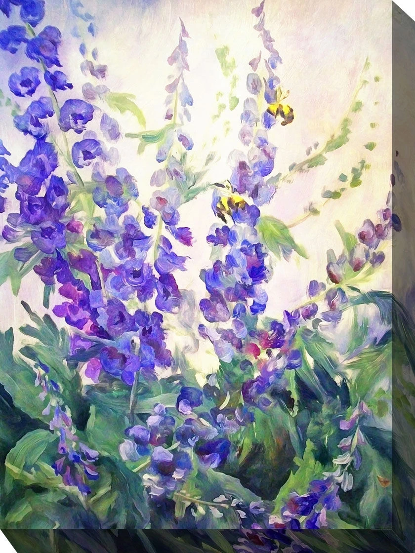 Blue Delphi Outdoor Wall Art