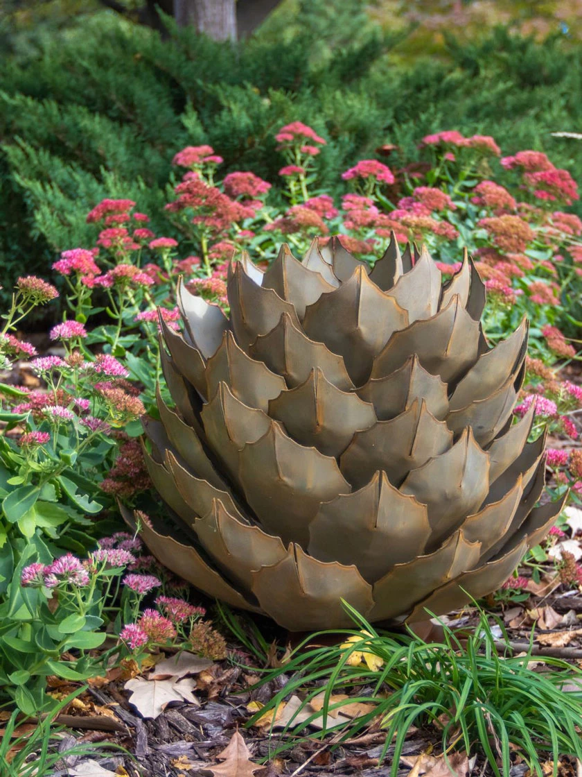 Desert Steel Artichoke Agave Sculpture - Image 3