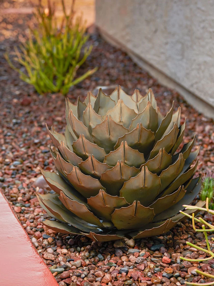 Desert Steel Artichoke Agave Sculpture - Image 5
