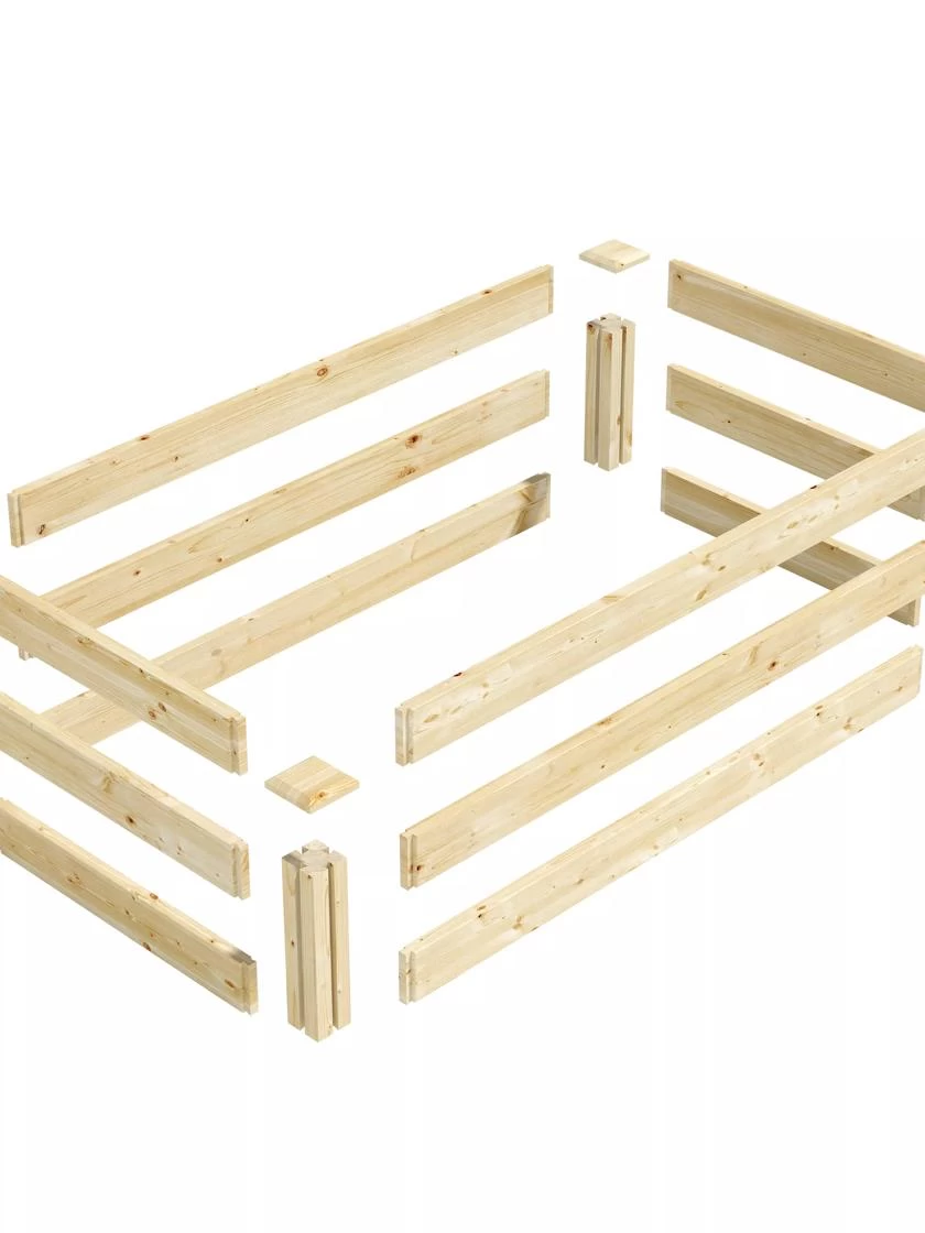 Pine Raised Garden Bed, 2'x4'x10.5" High - Image 4