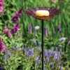 Glass Flower Butterfly Feeder Stake